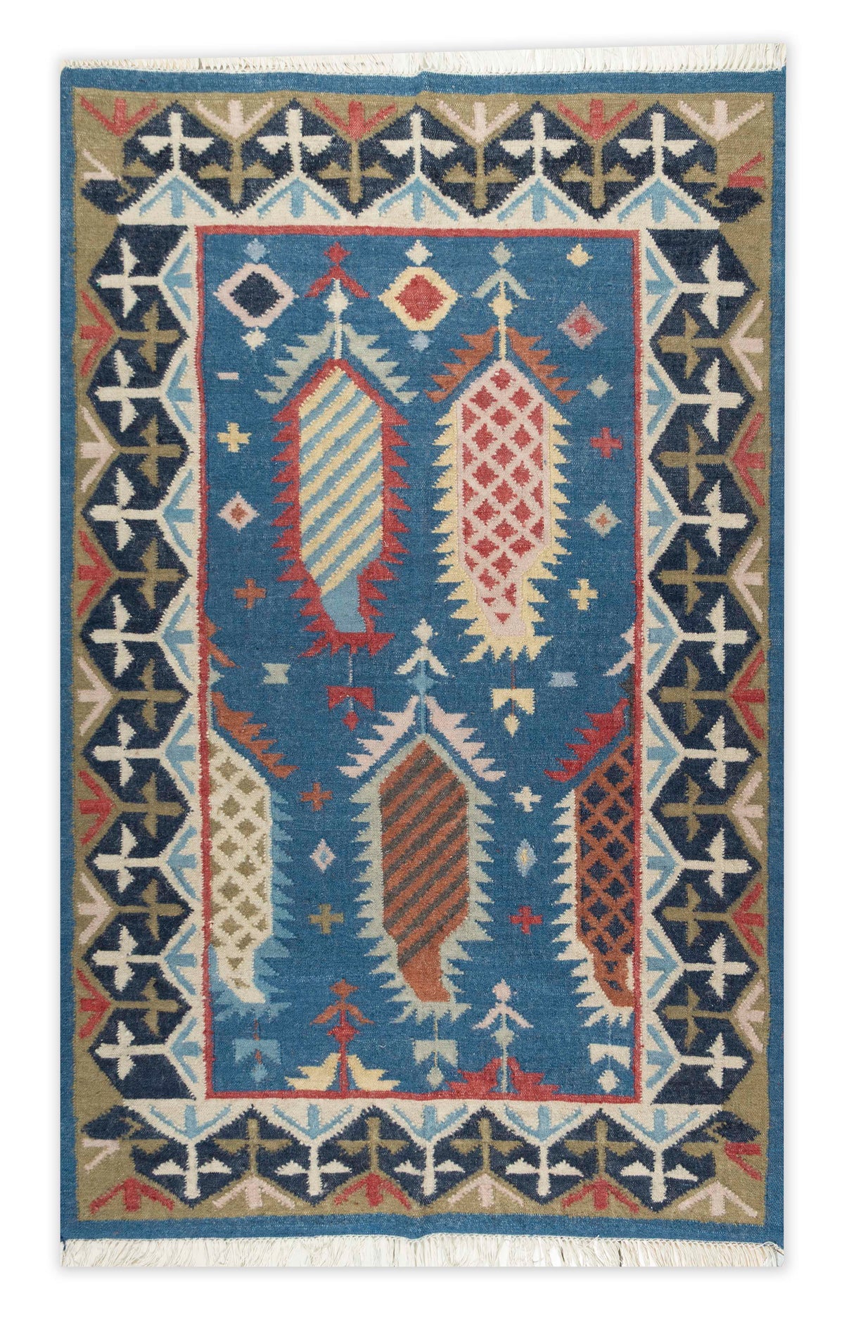 Zahara Hand Woven Woollen Dhurrie
