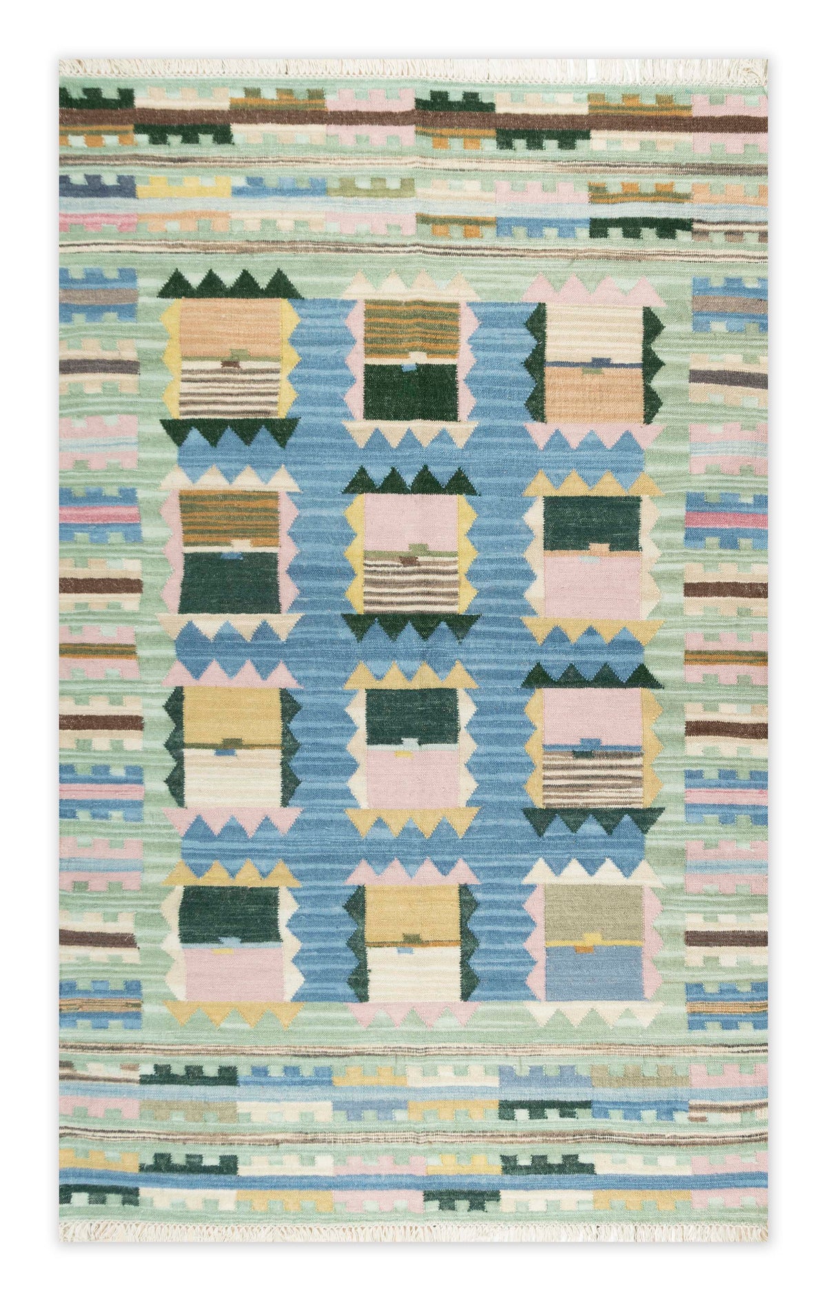 Mezzo Hand Woven Woollen Dhurrie