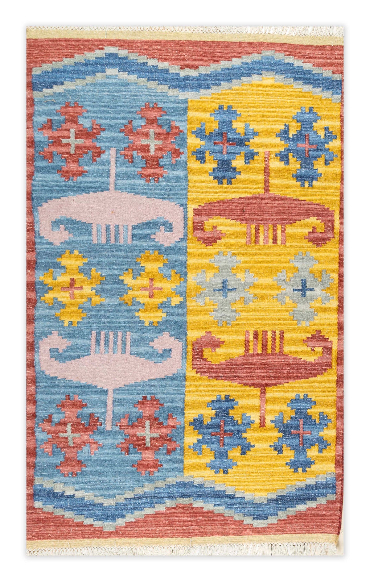 Solis 1 Hand Woven Woollen Dhurrie