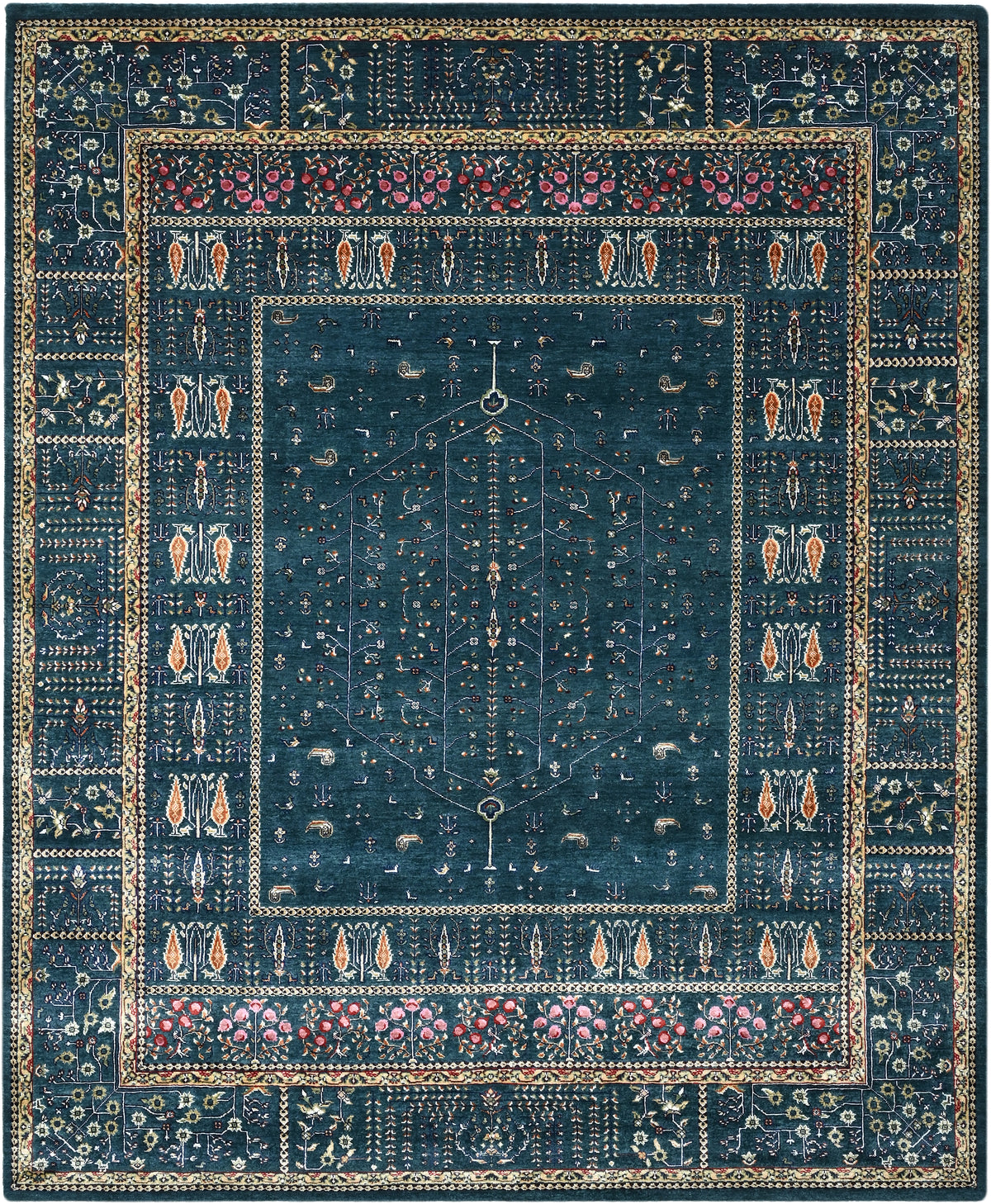 Neelambar Hand Knotted Wool And Bamboo Silk Rug