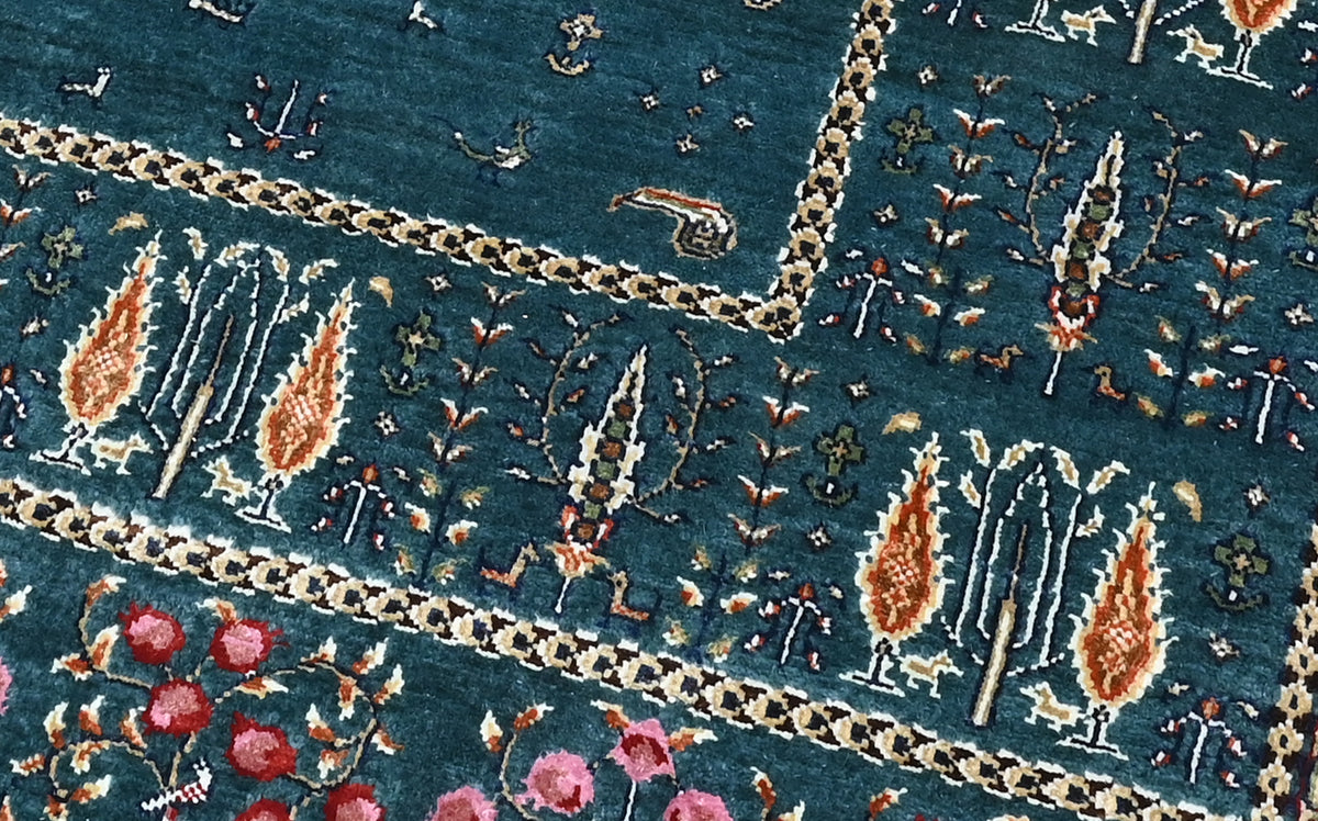 Neelambar Hand Knotted Wool And Bamboo Silk Rug