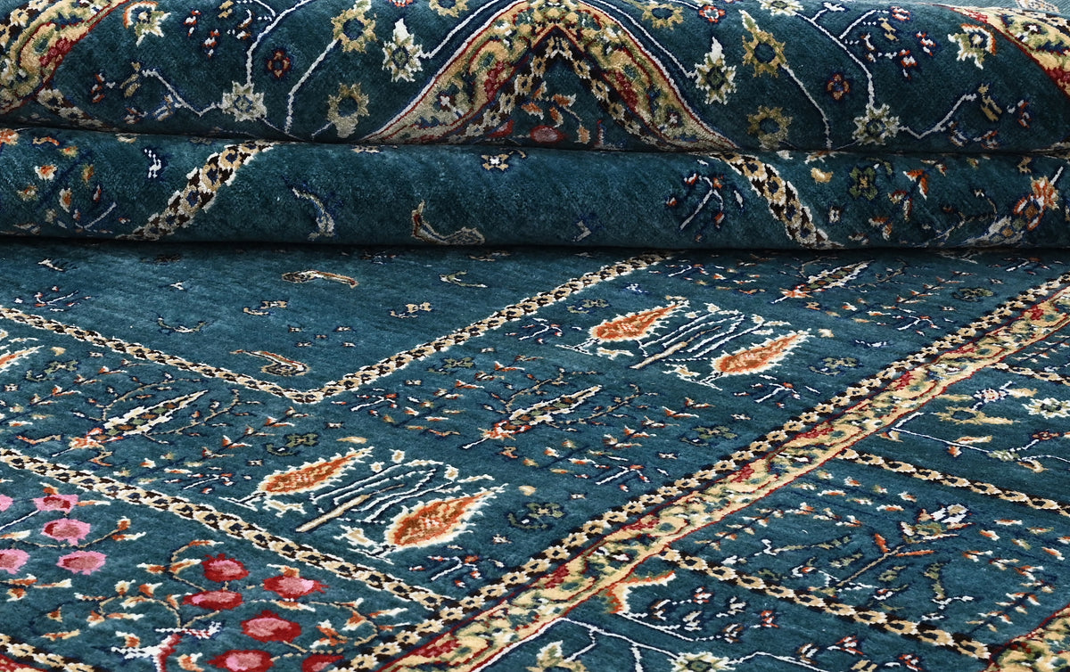 Neelambar Hand Knotted Wool And Bamboo Silk Rug