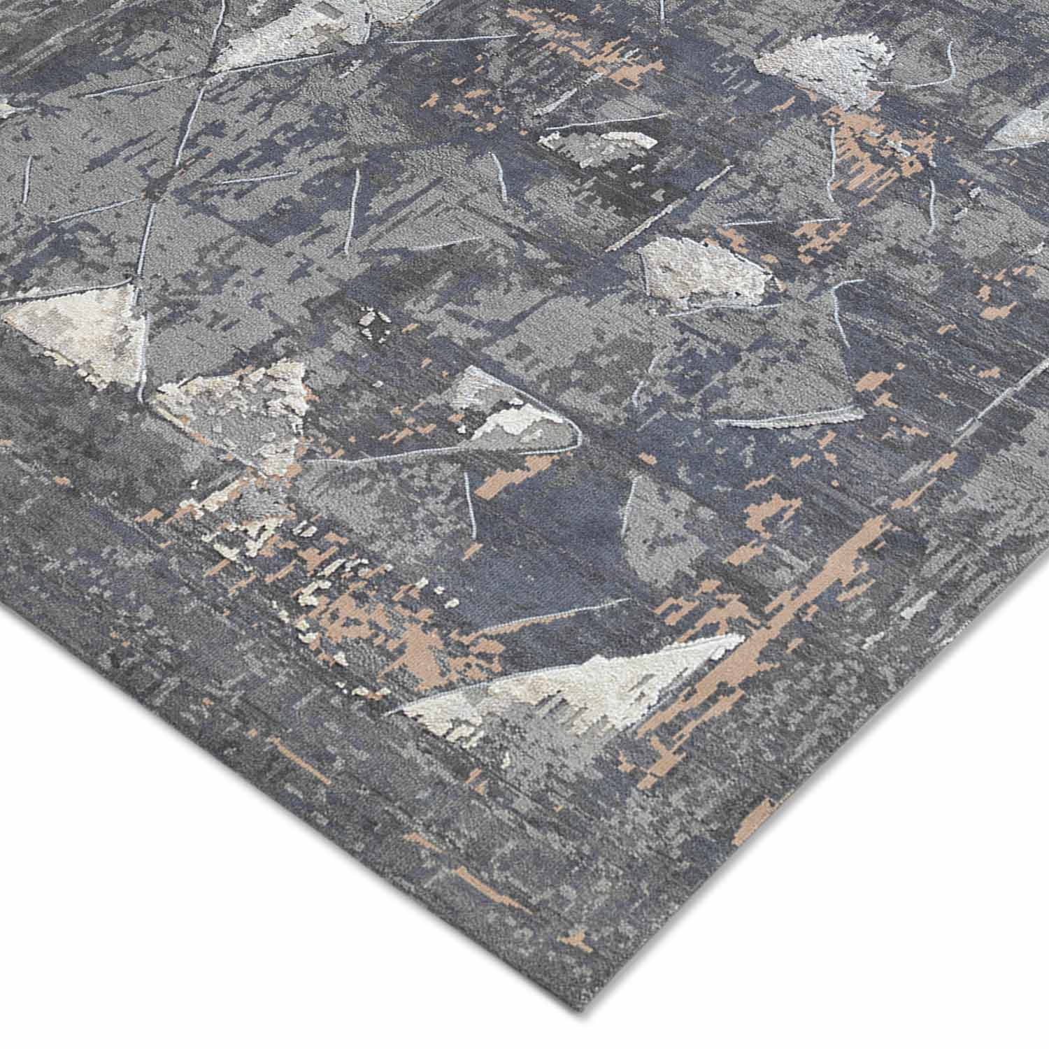 Winchester Cool Handknotted Wool and Silk Rug