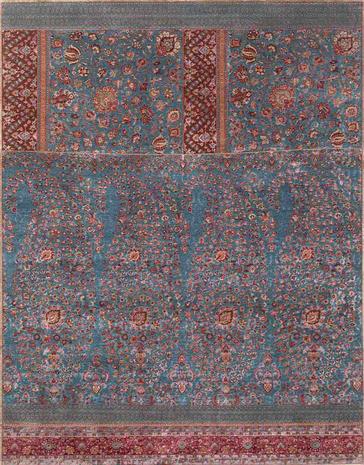 Vasylie Cosmos Hand Knotted Woollen And Silk Rug