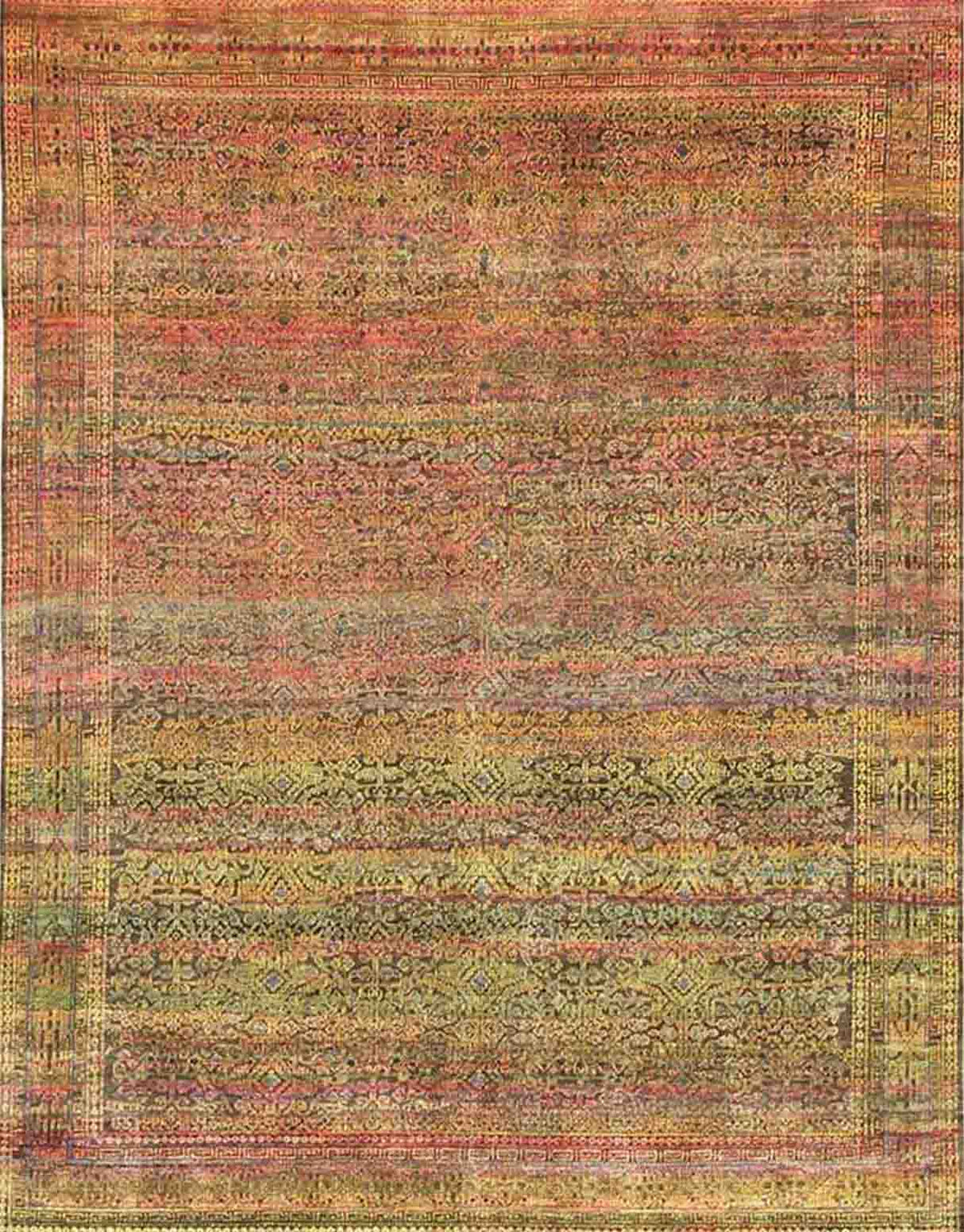 Harren Handknotted Wool and Silk Rug