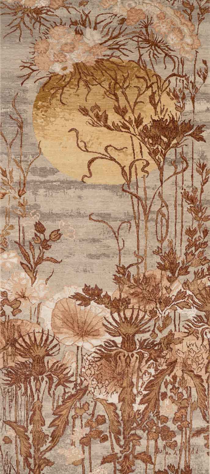 Wilding  Hand Knotted Wool And Silk Rug