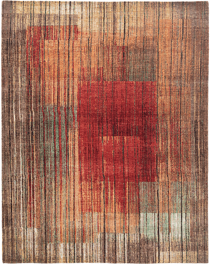 Navrang Handknotted Wool and Silk Rug