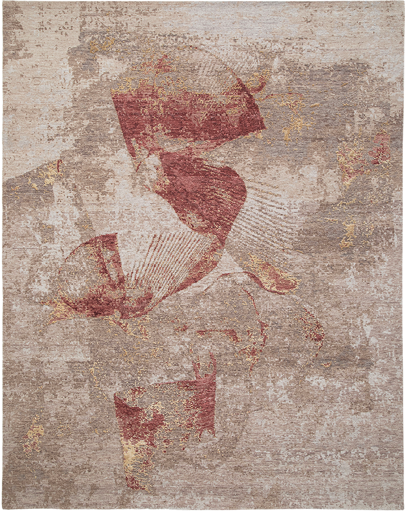 Oleada Handknotted Wool and Silk Rug