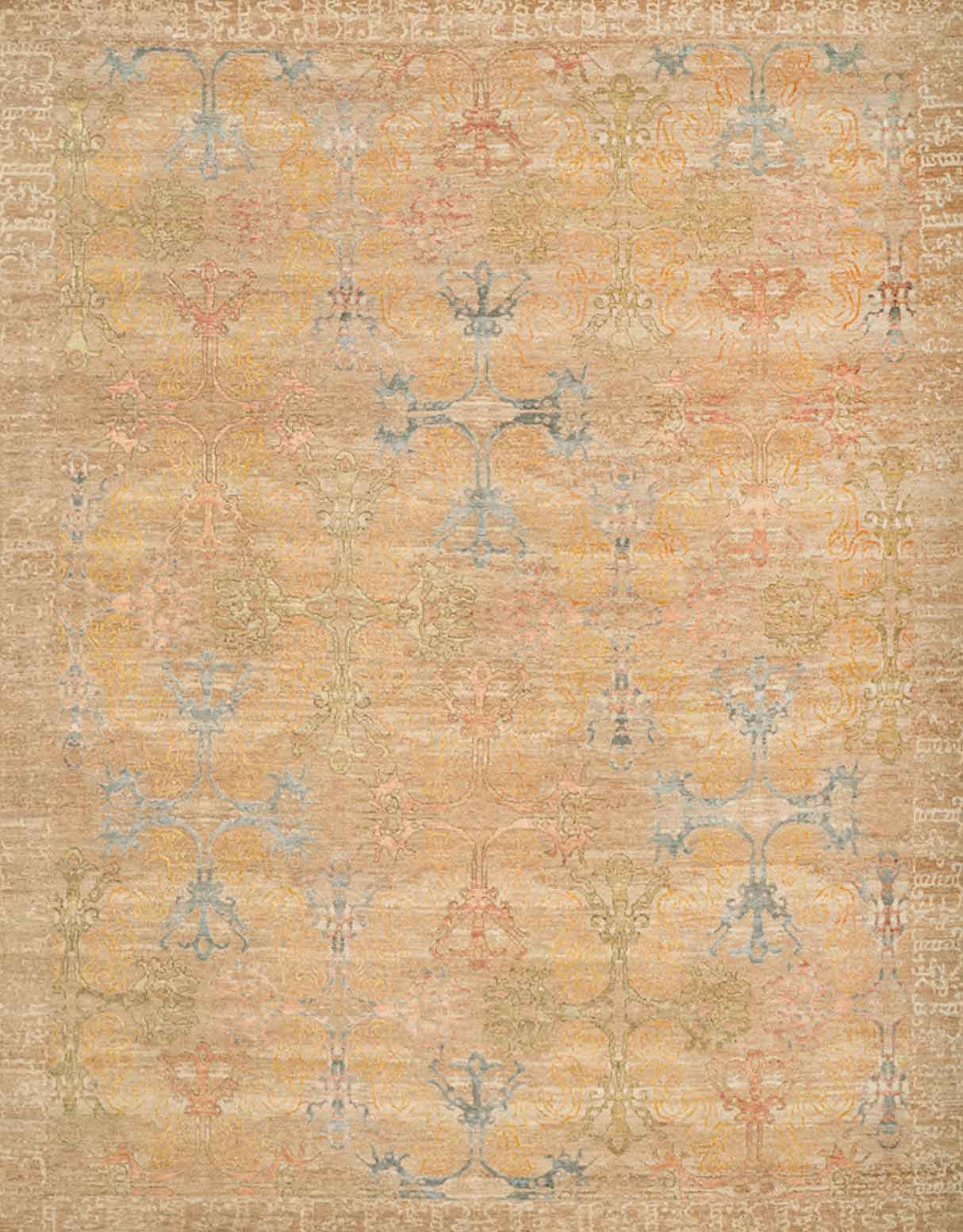 Tether Hand Knotted Wool And Silk Rug